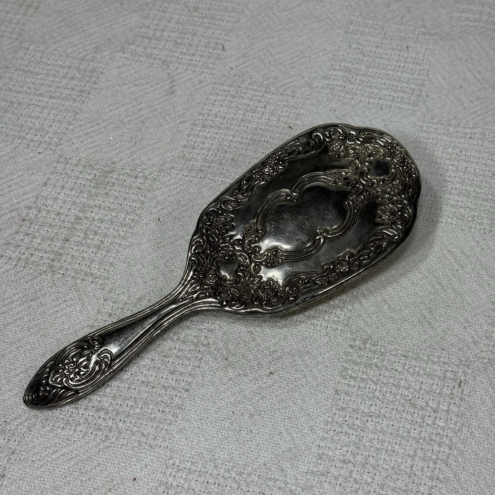 VTG 1970s Silver Plated Antique‎ Vanity Brush Metal